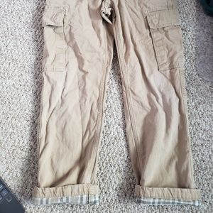 Eddie Bauer Flannel Lined Tan Pants